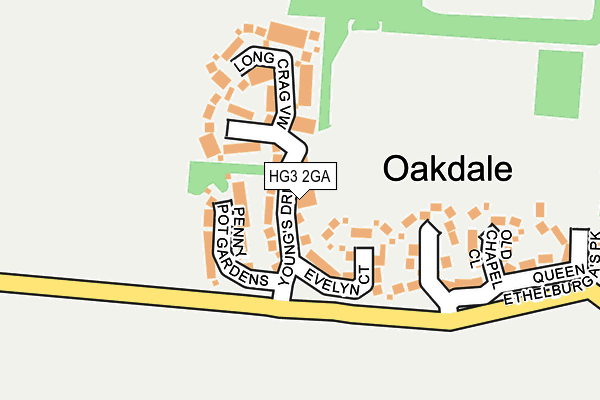 HG3 2GA map - OS OpenMap – Local (Ordnance Survey) HG3 2GA map - OS OpenMap – Local (Ordnance Survey)