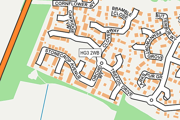 HG3 2WB map - OS OpenMap – Local (Ordnance Survey) HG3 2WB map - OS OpenMap – Local (Ordnance Survey)