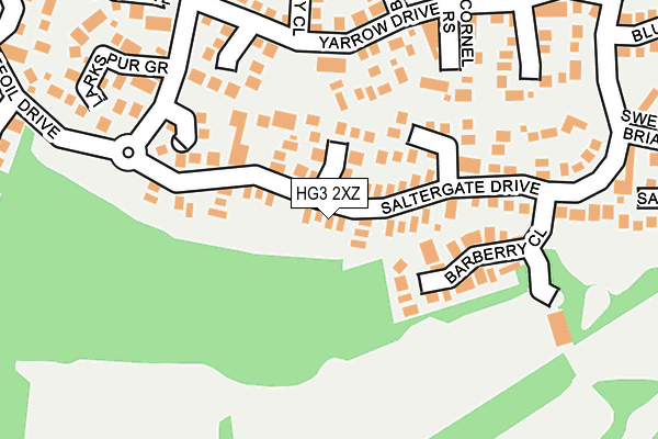 HG3 2XZ map - OS OpenMap – Local (Ordnance Survey) HG3 2XZ map - OS OpenMap – Local (Ordnance Survey)