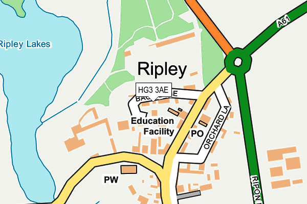 HG3 3AE map - OS OpenMap – Local (Ordnance Survey) HG3 3AE map - OS OpenMap – Local (Ordnance Survey)