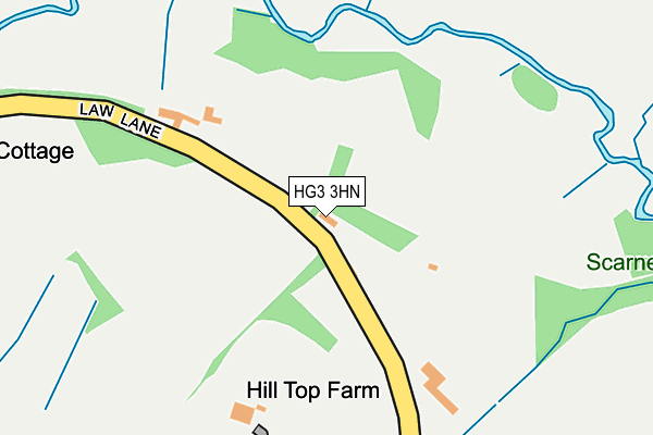 HG3 3HN map - OS OpenMap – Local (Ordnance Survey) HG3 3HN map - OS OpenMap – Local (Ordnance Survey)