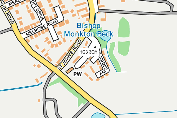 HG3 3QY map - OS OpenMap – Local (Ordnance Survey)