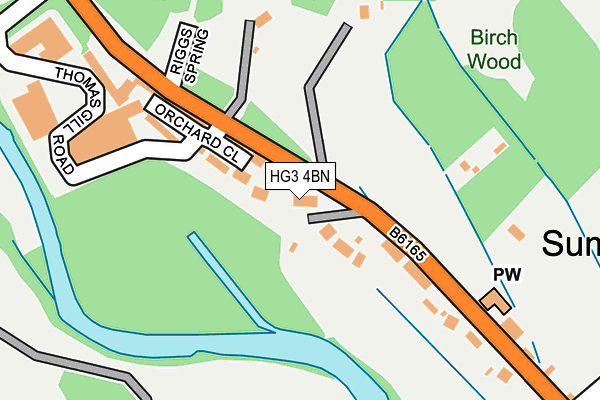 HG3 4BN map - OS OpenMap – Local (Ordnance Survey) HG3 4BN map - OS OpenMap – Local (Ordnance Survey)