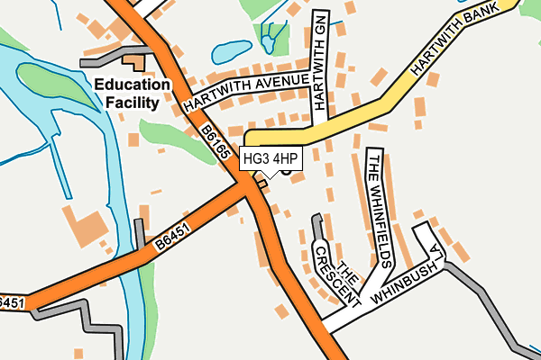 HG3 4HP map - OS OpenMap – Local (Ordnance Survey) HG3 4HP map - OS OpenMap – Local (Ordnance Survey)