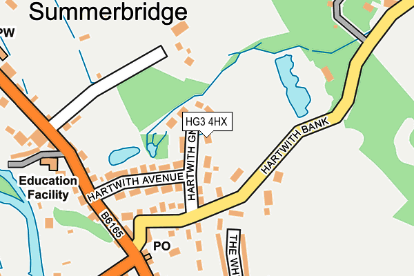 HG3 4HX map - OS OpenMap – Local (Ordnance Survey) HG3 4HX map - OS OpenMap – Local (Ordnance Survey)