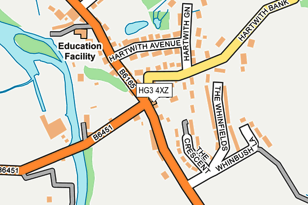 HG3 4XZ map - OS OpenMap – Local (Ordnance Survey) HG3 4XZ map - OS OpenMap – Local (Ordnance Survey)