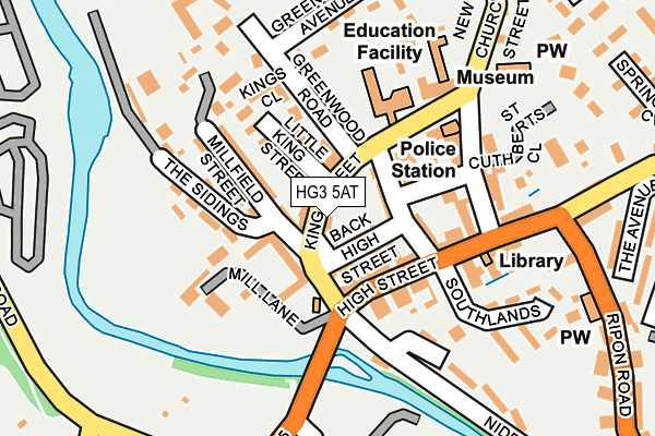 HG3 5AT map - OS OpenMap – Local (Ordnance Survey) HG3 5AT map - OS OpenMap – Local (Ordnance Survey)