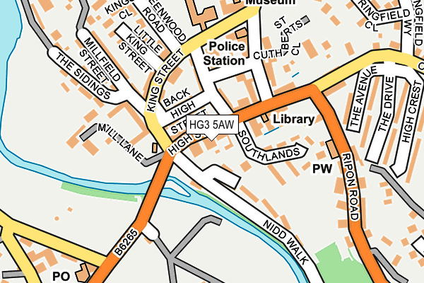 HG3 5AW map - OS OpenMap – Local (Ordnance Survey) HG3 5AW map - OS OpenMap – Local (Ordnance Survey)