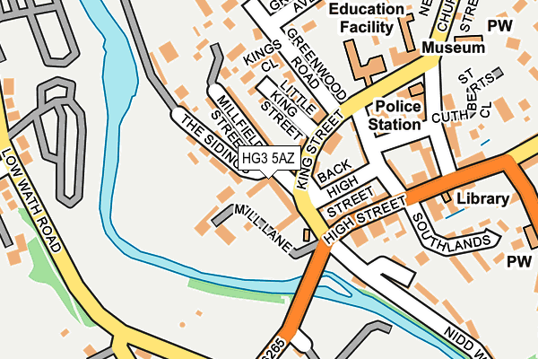 HG3 5AZ map - OS OpenMap – Local (Ordnance Survey) HG3 5AZ map - OS OpenMap – Local (Ordnance Survey)