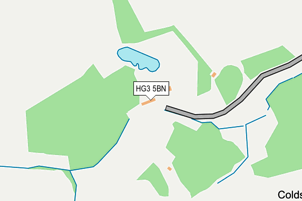 HG3 5BN map - OS OpenMap – Local (Ordnance Survey) HG3 5BN map - OS OpenMap – Local (Ordnance Survey)
