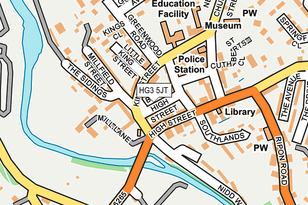 HG3 5JT map - OS OpenMap – Local (Ordnance Survey) HG3 5JT map - OS OpenMap – Local (Ordnance Survey)