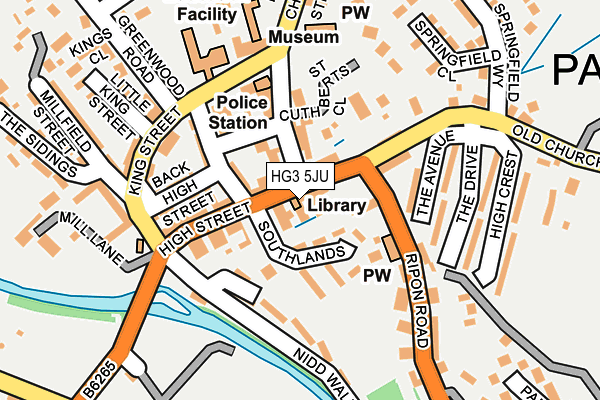 HG3 5JU map - OS OpenMap – Local (Ordnance Survey)
