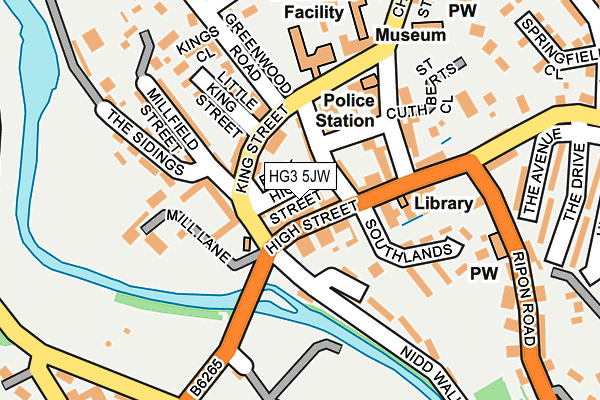 HG3 5JW map - OS OpenMap – Local (Ordnance Survey) HG3 5JW map - OS OpenMap – Local (Ordnance Survey)