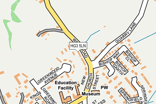 HG3 5LN map - OS OpenMap – Local (Ordnance Survey) HG3 5LN map - OS OpenMap – Local (Ordnance Survey)