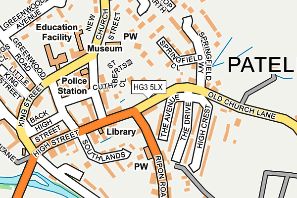 HG3 5LX map - OS OpenMap – Local (Ordnance Survey) HG3 5LX map - OS OpenMap – Local (Ordnance Survey)