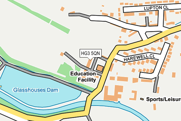 HG3 5QN map - OS OpenMap – Local (Ordnance Survey) HG3 5QN map - OS OpenMap – Local (Ordnance Survey)