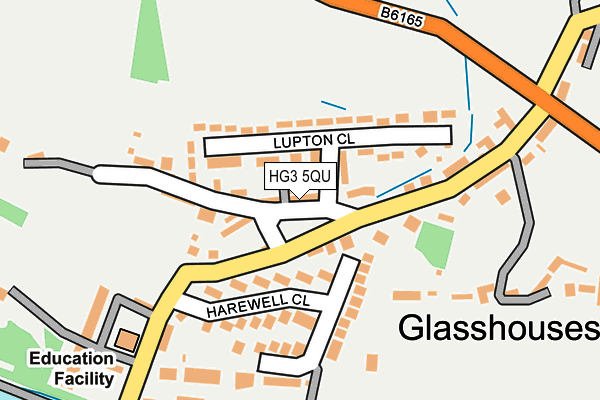 HG3 5QU map - OS OpenMap – Local (Ordnance Survey) HG3 5QU map - OS OpenMap – Local (Ordnance Survey)