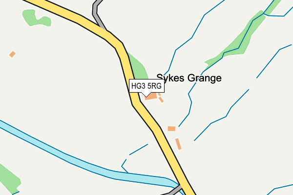 HG3 5RG map - OS OpenMap – Local (Ordnance Survey) HG3 5RG map - OS OpenMap – Local (Ordnance Survey)