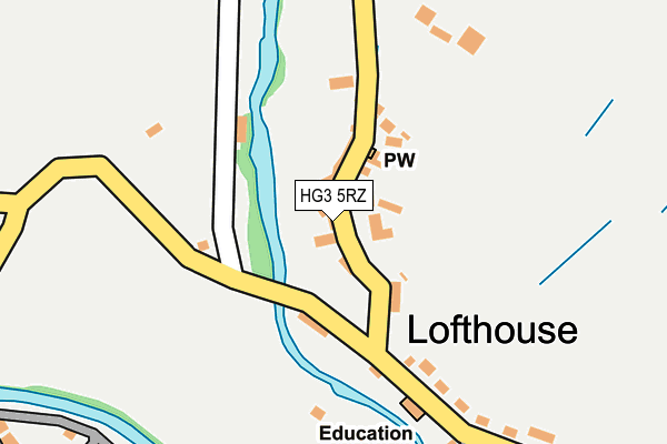 HG3 5RZ map - OS OpenMap – Local (Ordnance Survey) HG3 5RZ map - OS OpenMap – Local (Ordnance Survey)