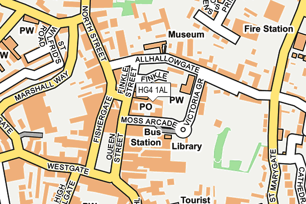 HG4 1AL map - OS OpenMap – Local (Ordnance Survey) HG4 1AL map - OS OpenMap – Local (Ordnance Survey)