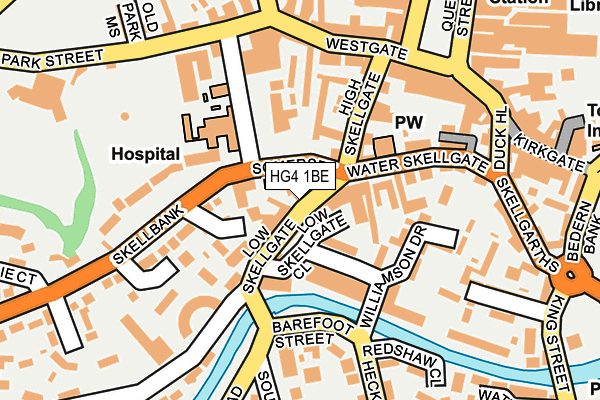 HG4 1BE map - OS OpenMap – Local (Ordnance Survey) HG4 1BE map - OS OpenMap – Local (Ordnance Survey)