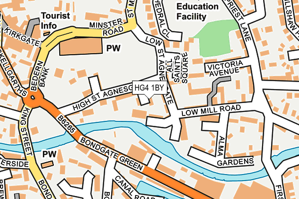 HG4 1BY map - OS OpenMap – Local (Ordnance Survey) HG4 1BY map - OS OpenMap – Local (Ordnance Survey)