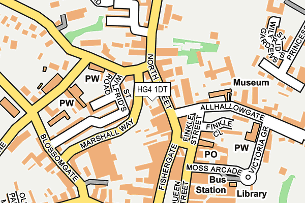 HG4 1DT map - OS OpenMap – Local (Ordnance Survey) HG4 1DT map - OS OpenMap – Local (Ordnance Survey)