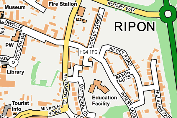HG4 1FG map - OS OpenMap – Local (Ordnance Survey) HG4 1FG map - OS OpenMap – Local (Ordnance Survey)
