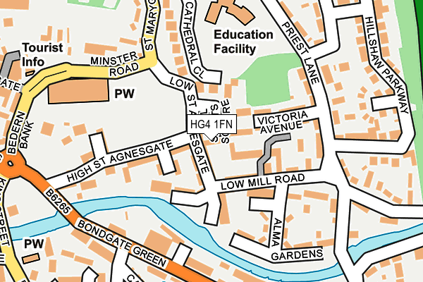 HG4 1FN map - OS OpenMap – Local (Ordnance Survey) HG4 1FN map - OS OpenMap – Local (Ordnance Survey)