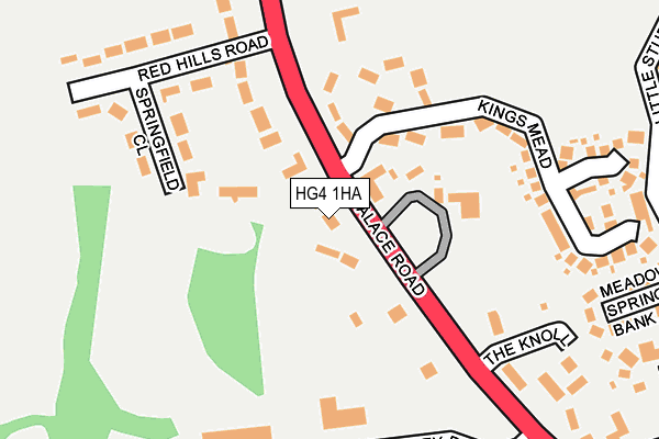 HG4 1HA map - OS OpenMap – Local (Ordnance Survey) HG4 1HA map - OS OpenMap – Local (Ordnance Survey)