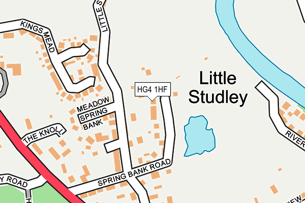HG4 1HF map - OS OpenMap – Local (Ordnance Survey) HG4 1HF map - OS OpenMap – Local (Ordnance Survey)