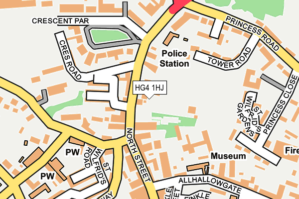 HG4 1HJ map - OS OpenMap – Local (Ordnance Survey) HG4 1HJ map - OS OpenMap – Local (Ordnance Survey)