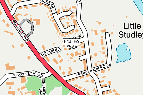 HG4 1HQ map - OS OpenMap – Local (Ordnance Survey) HG4 1HQ map - OS OpenMap – Local (Ordnance Survey)