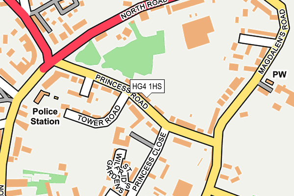 HG4 1HS map - OS OpenMap – Local (Ordnance Survey) HG4 1HS map - OS OpenMap – Local (Ordnance Survey)