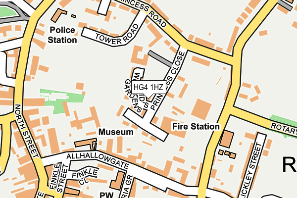 HG4 1HZ map - OS OpenMap – Local (Ordnance Survey) HG4 1HZ map - OS OpenMap – Local (Ordnance Survey)