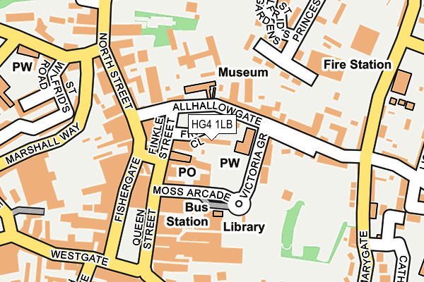 HG4 1LB map - OS OpenMap – Local (Ordnance Survey) HG4 1LB map - OS OpenMap – Local (Ordnance Survey)