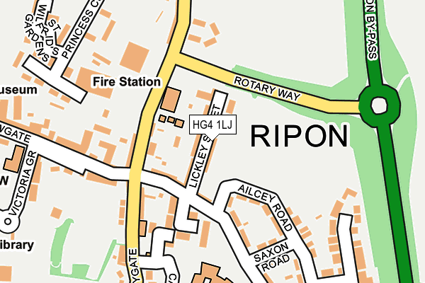 HG4 1LJ map - OS OpenMap – Local (Ordnance Survey) HG4 1LJ map - OS OpenMap – Local (Ordnance Survey)