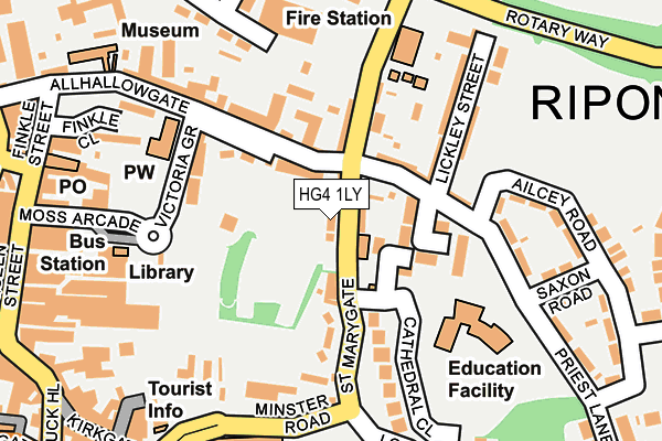 HG4 1LY map - OS OpenMap – Local (Ordnance Survey) HG4 1LY map - OS OpenMap – Local (Ordnance Survey)