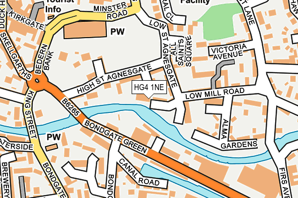 HG4 1NE map - OS OpenMap – Local (Ordnance Survey) HG4 1NE map - OS OpenMap – Local (Ordnance Survey)