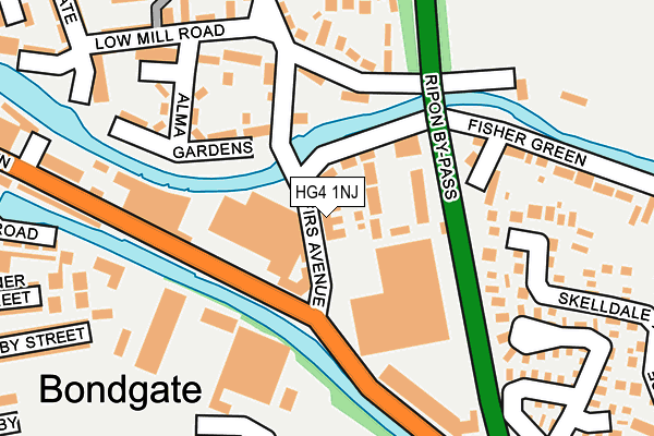 HG4 1NJ map - OS OpenMap – Local (Ordnance Survey) HG4 1NJ map - OS OpenMap – Local (Ordnance Survey)
