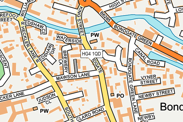 HG4 1QD map - OS OpenMap – Local (Ordnance Survey) HG4 1QD map - OS OpenMap – Local (Ordnance Survey)