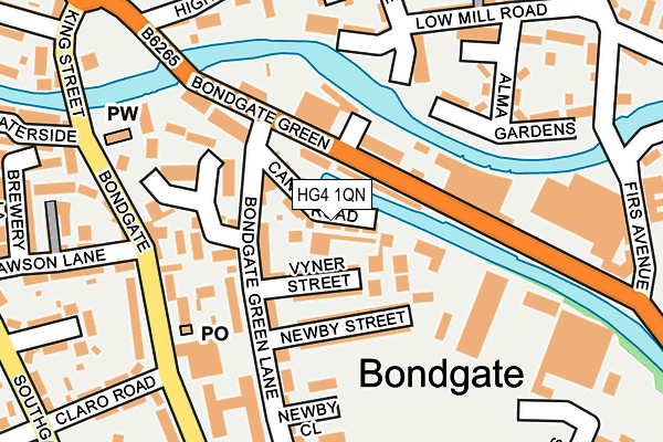 HG4 1QN map - OS OpenMap – Local (Ordnance Survey)