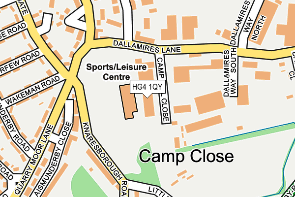 HG4 1QY map - OS OpenMap – Local (Ordnance Survey)