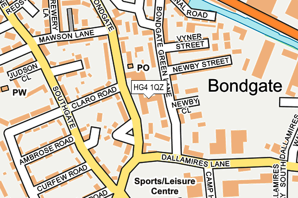 HG4 1QZ map - OS OpenMap – Local (Ordnance Survey)