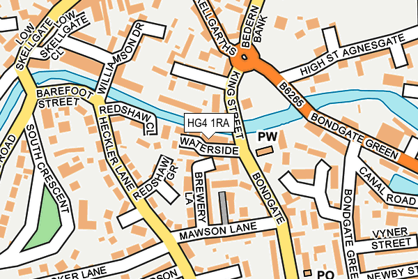 HG4 1RA map - OS OpenMap – Local (Ordnance Survey) HG4 1RA map - OS OpenMap – Local (Ordnance Survey)