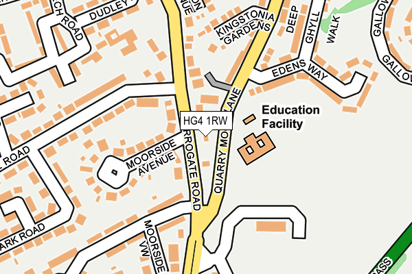HG4 1RW map - OS OpenMap – Local (Ordnance Survey) HG4 1RW map - OS OpenMap – Local (Ordnance Survey)