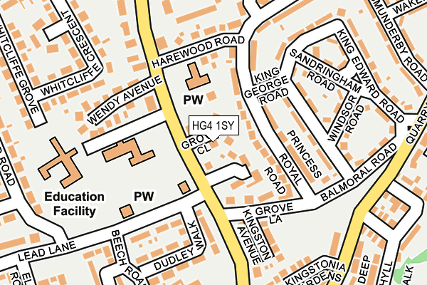 HG4 1SY map - OS OpenMap – Local (Ordnance Survey) HG4 1SY map - OS OpenMap – Local (Ordnance Survey)