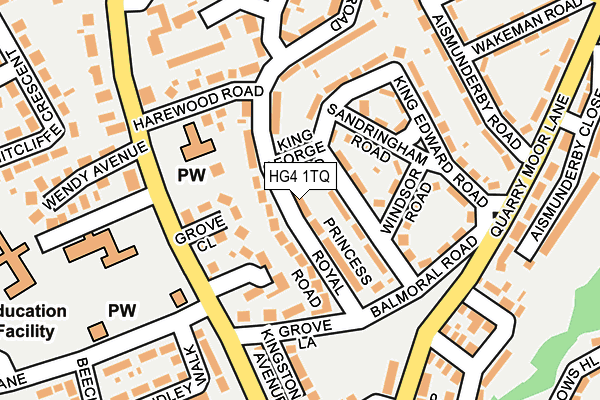 HG4 1TQ map - OS OpenMap – Local (Ordnance Survey) HG4 1TQ map - OS OpenMap – Local (Ordnance Survey)