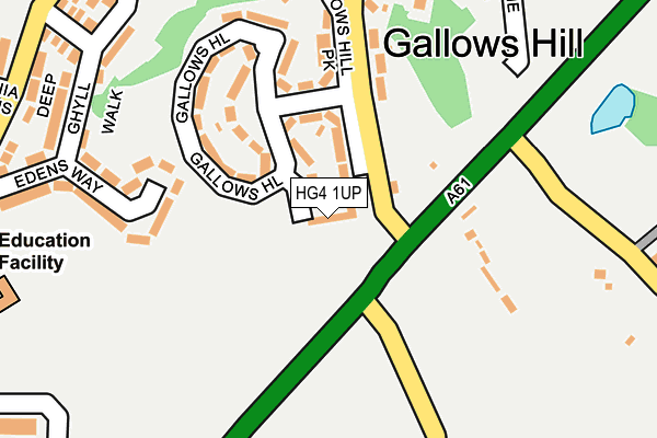 HG4 1UP map - OS OpenMap – Local (Ordnance Survey) HG4 1UP map - OS OpenMap – Local (Ordnance Survey)
