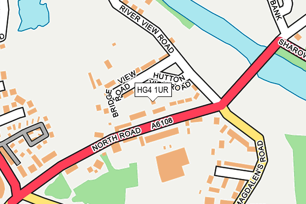 HG4 1UR map - OS OpenMap – Local (Ordnance Survey) HG4 1UR map - OS OpenMap – Local (Ordnance Survey)